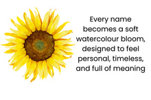 Load image into Gallery viewer, Personalised Sunflower Name Print