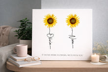 Load image into Gallery viewer, Personalised Sunflower Name Print