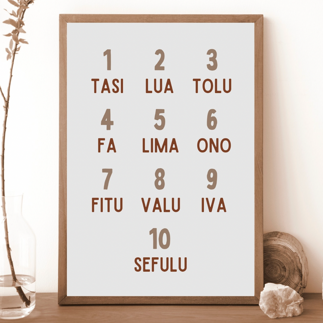 Simple Samoan Numbers Print