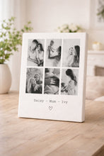 Load image into Gallery viewer, Personalised Black &amp; White Mum Photo Collage Canvas
