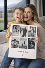 Load image into Gallery viewer, Personalised Black &amp; White Mum Photo Collage Canvas
