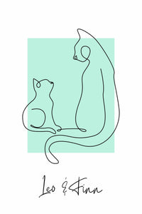 Minimalistic Cat Print