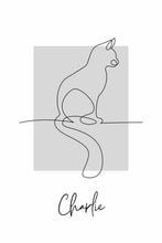 Load image into Gallery viewer, Minimalistic Cat Print
