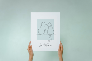 Minimalistic Cat Print