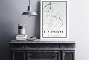 City Map- Christchurch, New Zealand