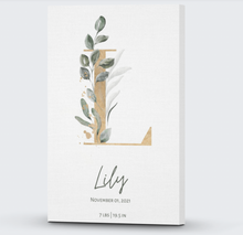 Load image into Gallery viewer, Little Ones- Gold Letter Canvas
