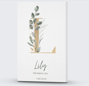 Little Ones- Gold Letter Canvas